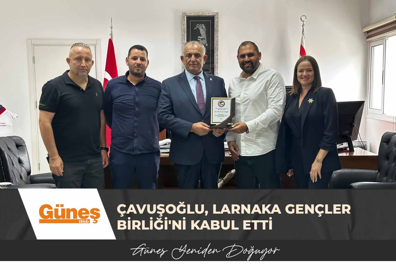 Çavuşoğlu, Larnaka Gençler Birliği’ni kabul etti