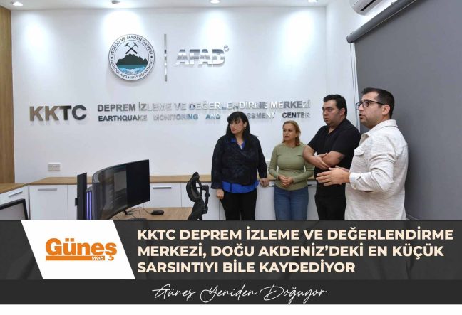 KKTC Deprem İzleme ve Değerlendirme Merkezi, Doğu Akdeniz’deki en küçük sarsıntıyı bile kaydediyor