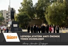 Lefkoşa Atatürk Anıtı önünde tören düzenlendi