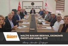 Maliye Bakanı Berova, Ekonomik Örgütleri kabul etti