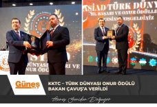 KKTC – Türk Dünyası Onur Ödülü Tarım ve Doğal Kaynaklar Bakanı Hüseyin Çavuş’a Verildi