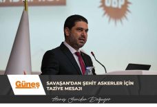 Savaşan’dan Şehit Askerler İçin Taziye Mesajı