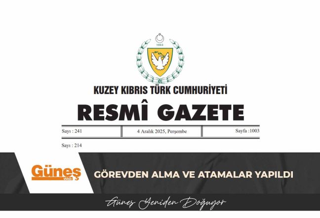 Görevden alma ve atamalar yapıldı