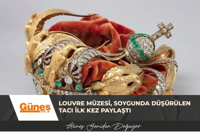 Louvre Müzesi, soygunda düşürülen tacı ilk kez paylaştı