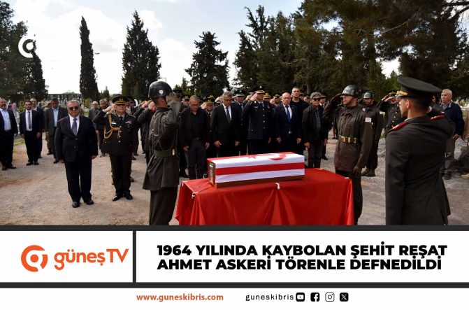 1964 yılında kaybolan Şehit Reşat Ahmet askeri törenle defnedildi