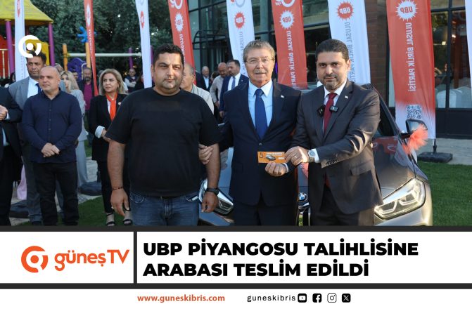 UBP PİYANGOSU TALİHLİSİNE ARABASI TESLİM EDİLDİ