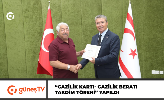 “Gazilik Kartı- Gazilik Beratı Takdim Töreni” yapıldı