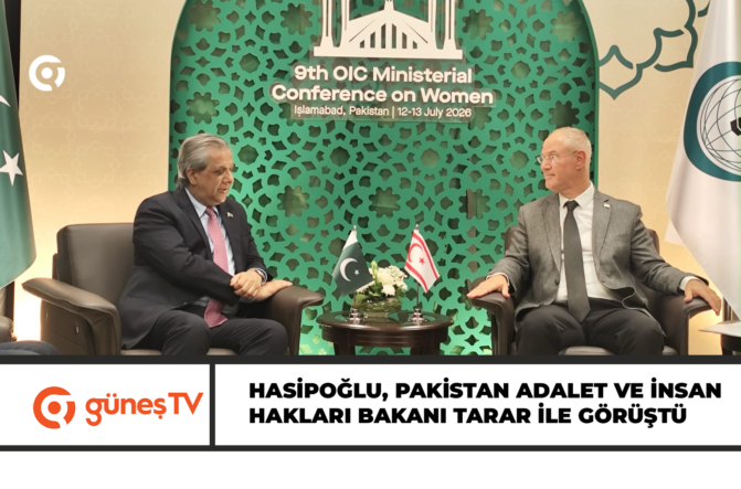 HASİPOĞLU, PAKİSTAN ADALET VE İNSAN HAKLARI BAKANI TARAR İLE GÖRÜŞTÜ