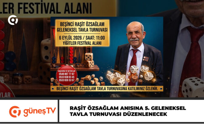 Turnuva, 6 Eylül’de Yiğitler Festival Alanı’nda düzenlenecek