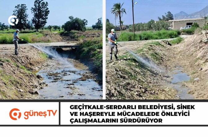GEÇİTKALE-SERDARLI BELEDİYESİ, SİNEK VE HAŞEREYLE MÜCADELEDE ÖNLEYİCİ ÇALIŞMALARINI SÜRDÜRÜYOR